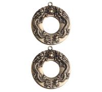 CALLARON Pendentifs Porte-clés Dragon en Laiton Rétro, Lot de 2 Pièces, Fabrication Artisanale Fine, Décoration Créative Traditionnelle Chinoise