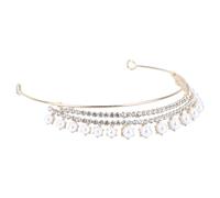 CALLARON Perle Crown Head Horse décoration de mariage bandeau de mariée accessoires de cheveux pour la mariée en forme de coiffe en strass Coiffes en strass le fer Golden