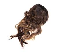 CALLARON Perruque Bouclée Femme Synthétique Longue -longue avec Mèche Côté Accessoire Cosplay Coiffure