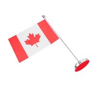 CALLARON Petit Drapeau Canadien Design Unique à Feuille D'érable en Polyester de Bureau Support Réutilisable pour Décoration de Fête Nationale et Bureau