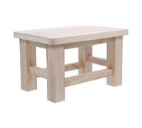 CALLARON Petit Tabouret en Bois Massif Polyvalent pour Changer de Chaussures la Maison, Léger et Stable, pour Âges, Couleur Beige Naturel