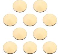 CALLARON Pièces de Monnaie Vierges en Laiton Doré 10 Pcs à Graver, Bord Cannelé, Métal Brut pour DIY Artisanat, Souvenir Personnalisé Anniversaire, Ébauches Gravables pour Bijoux