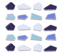 CALLARON Pièces de Mosaïque Céramique Irrégulières Bleu Mélangé 200g, Petites Tesselles Émaillées pour Bricolage Créatif, Carrelage Soi-même Décoration Intérieure et Artisanat