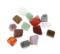 CALLARON Pierre de en Cristal Naturel 14 Pièces Pierre de Chakra Décorative Accessoire de Yoga Énergétique Portable Pratique du Yoga et