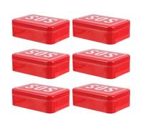 CALLARON Pilulier de Voyage Compact Métal 6 Compartiments Étanche Organiseur Sos Multifonction pour Survie en Plein Air Boîte de Rangement Portable pour Remède et Petits Objets Camping