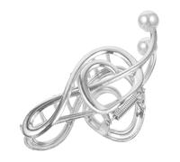 CALLARON Pince à Cheveux Large Métal Forme Note De Musique Avec Perles Pour Femmes Élégantes Accessoire De Coiffure Et Chic