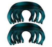 CALLARON Pince à Cheveux Solide et Adaptée aux Cheveux Fins à Épais Grosse Taille en Acrylique Bleu, 2 Pièces Usage Quotidien ou Sorties