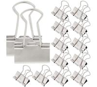 CALLARON Pinces à Reliure Métal à Œillet 19 MM 16 Pièces Boîte de Clips de Correction pour Documents Adaptées aux Étudiants et Professionnels