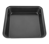 CALLARON Plaque à Four Carrée Antiadhésive en Acier au Carbone 24,5x25x4,8 Cm pour Cuisson Pizzas, Rôtis et Pâtisseries, Compatible Four Domestique, Plaque Cuisson Pratique et Résistante