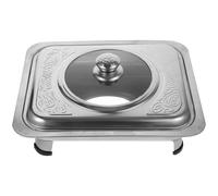 CALLARON Plat Gastro Inox Rectangulaire Couvercle pour Buffet et Service de Restauration, Résistant aux Chutes, Adapté aux Cafétérias