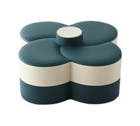 CALLARON Plateau de Rangement Ménager Vert en PP Imperméable à Deux Niveaux pour Fruits et Snacks, Plateau Polyvalent pour Hôtel et Bureau