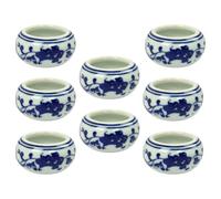 CALLARON Plateaux de Peinture Calligraphique 8 Pièces en Céramique, Ensemble pour Pigments et Encre, Adapté pour Atelier d'Art et Papeterie