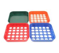 CALLARON Plateaux de Tri de Pièces de Monnaie Plastique 4 Pièces Code Couleur pour Gestion D'espèces au Détail Outil de Comptage Précis et Rangement Organisé pour Bureau et Commerce