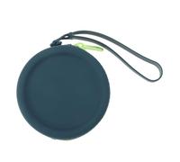 CALLARON Pochette à Monnaie en Silicone Ronde Bleue à Fermeture Éclair | Trousse de Toilette à Suspendre, Légère et Compacte pour Usage Quotidien et Voyage