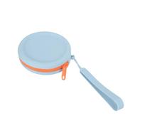 CALLARON Pochette Porte-Monnaie Ronde en Silicone Bleu, Portable et Résistante à l'usure, Mini Paquet de Rangement Plage Voyages