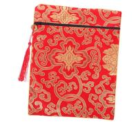 CALLARON Pochette Soie Rouge Pour Écrits Bouddhistes Organisateur Textes Sacrés Pour Transport De Manuscrits Et Documents