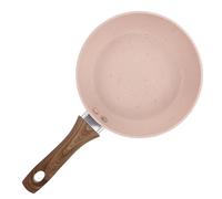 CALLARON Poêle à Frire Antiadhésive en Aluminium Poignée en Bois Grain, Polyvalente pour Bébé et Chefs, Cuisine Maison et Cuisson