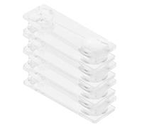 CALLARON Poignée de Rideau Transparente en Plastique Robuste 8cm Poids pour Cordons de Stores, Accessoires pour Fenêtres, Pack de 4 Pièces, pour Décoration Intérieure
