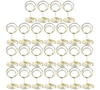 CALLARON Porte-Cartes de Table en Fil d'acier Carbone Or 25pcs Clips Photo Stables Ne Tombant Pas Support Numéro et Cartes Décoratifs pour Mariage et Fête