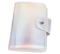 CALLARON Porte-cartes pochoir à ongles clou porte-assiettes nail art étui pour plaque à ongles pochette nail art porte-modèle d'estampage d'ongles Plastique Silver