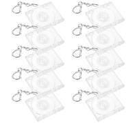 CALLARON Porte-clés CD pour sac, porte-clés CD miniature en Acrylique transparent, lot de 10, décoration suspendue pour sac à dos, pour music lovers et DIY