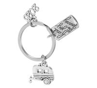 CALLARON Porte-clés de Camping en Alliage de Zinc Léger et Robuste Design Thème Voyage, pour Camping-car et Présent Retraite Voyageur