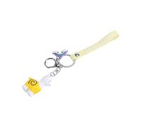 CALLARON Porte-clés Pendentif Créatif et Décoration Unique Jaune en Résine Alpaga Accessoire Stylé pour Trousseau de Clés ou Petit Présent Fille