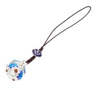 CALLARON Porte-clés Pendentif Creux Style Chinois Sachets de Boules, Pendentif pour Téléphone Portable Argenté 11 Cm, Accessoire Décoratif DIY pour Personnaliser Clés et Smartphones