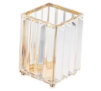 CALLARON Pot à Crayons de Maquillage Cristal Organisateur de Rangement pour Stylos Boîte de Cosmétiques Carrée