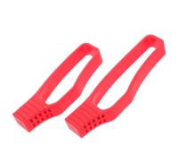 CALLARON Protecteur de Chaîne de Vélo Garde-chaîne de Vélo en Caoutchouc Rouge Anti-Rayures et Anti-Collision Facile à Installer pour VTT