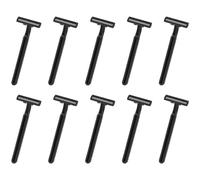 CALLARON Rasoir Pubien Féminin Jetable 10pcs Noir Lame en Acier Carbone Double Couche Antidérapante Pratique pour Épilation Simple et Voyage