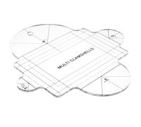 CALLARON Règle de Quilting Gabarit de Couture en Acrylique, Outil de Patchwork pour Découpe Précise et Usage Multiple, pour Tailoring et Dessin DIY