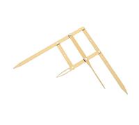 CALLARON Règle Sourcils Acier Inoxydable Doré Étrier Coulissant à Ratio or Ajustable Outil De Positionnement Et Dessin Pour Sourcils Précis Et Maquillage Quotidien