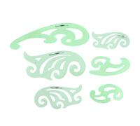 CALLARON Règles à Dessin en Plastique Vert Clair Lot de 6 Gabarits Multifonctions pour Dessin Géométrique Pochoirs Précis et Traçage pour Étudiants Architectes et Artistes Fournitures