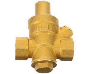 CALLARON Régulateur de Pression D'eau Réglable 1/2 Pouce en Laiton Solide Réducteur de Pression Domestique Dn15 Soupape Anti-retour Adapté pour Irrigation et Camping-car Contrôle Précis