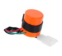 CALLARON Relais Clignotant à LED Rond 3 Broches 12v Buzzer Intégré pour Motos, Quads, Scooters Signal de Virage Orange, Compatible Atv et Hors-piste
