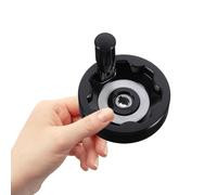 CALLARON Roue à Main Intérieure Ondulée en Bakélite Noire 12x100 Mm Clavette 4, Manivelle Pliable à Poignée Rotative, Volant Industriel pour Machines-outils et Fraisage, Accessoire