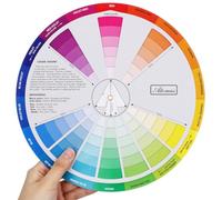 CALLARON Roue Chromatique Professionnelle pour Apprentissage du Mélange de Couleurs en Papier Facile à Utiliser Illustration Visuelle Claire des Relations Chromatiques et Nail Art
