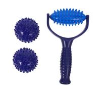 CALLARON Rouleau De Massage Musculaire Rouleau Massage Masseur Pied Outils D'auto-massage Auto-rouleau Musculaire Masseur à Pointes Portatif Auto-masseur Épineux Pvc Bleu