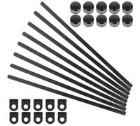 CALLARON Rouleau de Peinture Noir en Abs Rond, Résistant sans Bavures, pour Accroche Murale Restaurant ou Bar, Set Complet Crochets et Capuchons