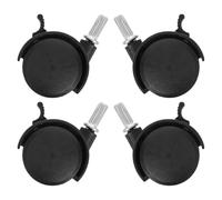 CALLARON Roulettes de Chariot de Remplacement 4pcs Noires avec Frein, Plastique et Fer, pour Étendoirs à Linge et Carts, Accessoires de Rechange