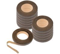 CALLARON Ruban Adhésif Floral pour Tiges 12 Pcs, Papier Brun Foncé, Ruban Flexible et Extensible pour Confection de Fleurs, Enveloppe de Tige pour Bouquets, Boutonnières et Loisirs