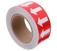 CALLARON Ruban Adhésif Réfléchissant Fléché 50 Mm X 20 M, Autocollants Directionnels pour Tuyaux, Signalisation Industrielle Sécurité, Adhésif Polystyrène Rouge Flèche Blanche, Indicateur
