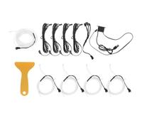 CALLARON Ruban LED D’Ambiance pour Voiture 1 Ensemble USB Glace Bleue, Flexible et Découpable, Éclairage Intérieur LED 5 Points, Lumière Froide pour Décoration Auto