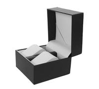 CALLARON Sac De Surveillance Boite Montre Support De Bracelet Regarder La Poche De Voyage Regarder La Pochette Pochette Double Montre Black PU