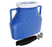 CALLARON Seau de Pêche Réutilisable 10 L Bleu avec Couvercle Étanche, Panier à Poissons Robuste en Plastique Épais, Accessoire Multifonction pour Crevettes, Écrevisses et Appâts en Plein