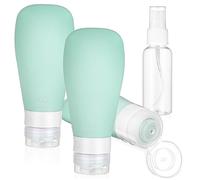 CALLARON Set De Flacons De Voyage Réutilisables Avec Tubes Souples Spray Bouteilles Étanches Silicone Et Pp Pour Lotion Shampoing Soin Peau Cosmétiques