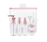 CALLARON Set De Maquillage Portable 9 Pièces En Rose Bouteille Cosmétique De Voyage Flacon De Stockage Voyages Camping Accessoires Cosmétiques Pratiques