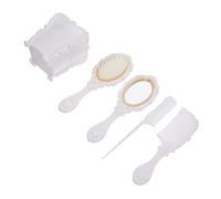 CALLARON Set De Peignes Anti-statique Portable Avec Miroir De Maquillage Ensemble Coiffure Vintage Élégant Pour Massage Chevelu Protection Cheveux Fins Et Dents Larges Pour Salle De Bain Et