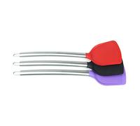 CALLARON Spatule Cuisine Lisse et Arrondie en Silicone et Acier Inoxydable Résistante à Haute Température pour Cuisiner le Poisson et Préparer des Crêpes